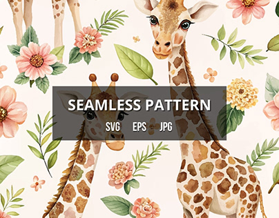 Giraffe seamless pattern