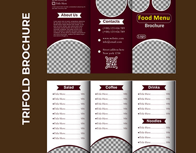 Trifold Food Menu Brochure