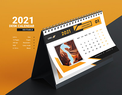 2021 Desk calendar design