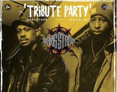 Flyer Design Tribute Party GangStarr / El Sello Pro