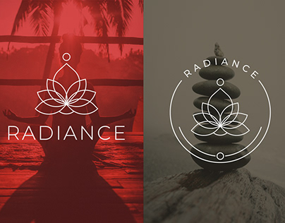 Minimal yoga logo (Radiance) : Brand identity
