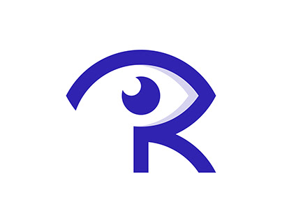 Letter R Eye Logo