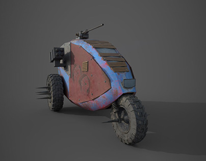 Post Apocalyptic Electric Survival Tricycle