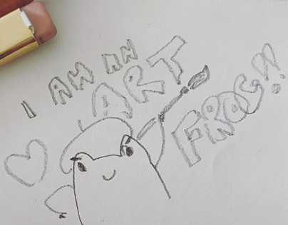Process, sketch, cute, frogs