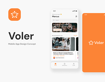 Voler - Volunteer App Design Concept