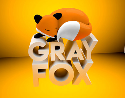 3D Gray Fox Logo