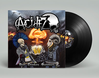 Acidez - Beer Drinkers Survivors LP cover & album art