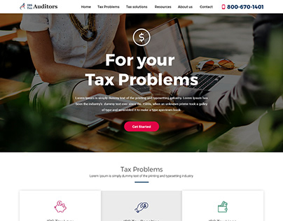 IRS Tax Auditors Homepage Design