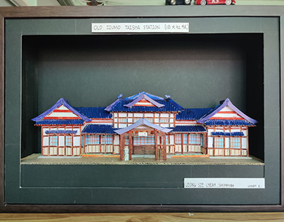 Old Izumo Taisha Station Facade Model