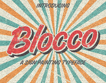 Blocco a Sign Painting Typeface