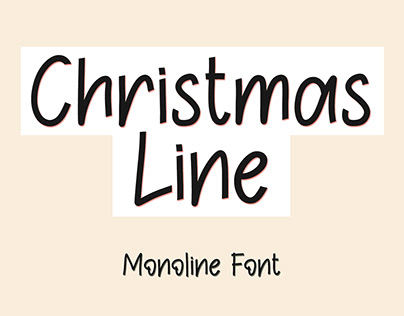 Christmas Line - Monoline Font