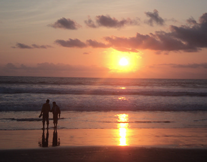 Sunset at Kuta beach Bali