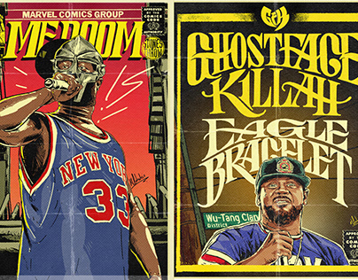 Rap Legends Comic Covers. MF DOOM & Ghostface Killah