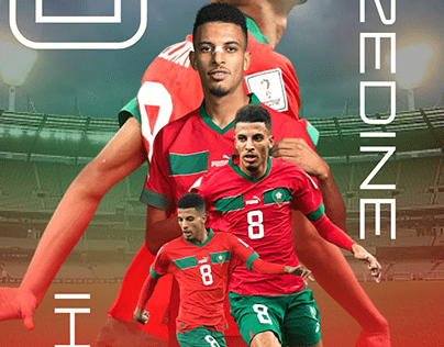 Project thumbnail - Football poster design / Azzedine ounahi moroccan