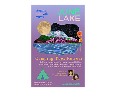 JUNE LAKE RETREAT Poster Design