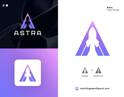 Astra, Cyber Security, Ai, Digital, Agency Logo design