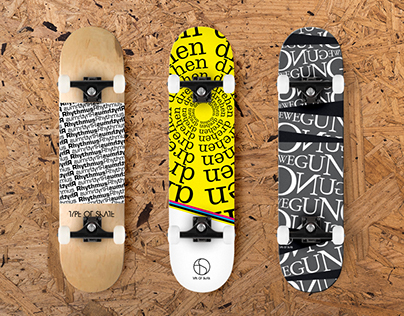 Experimentelle Typografie | Skateboardgrafiken