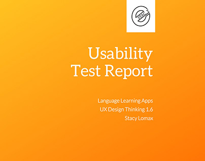 UX Design Thinking :: Usability Test Report