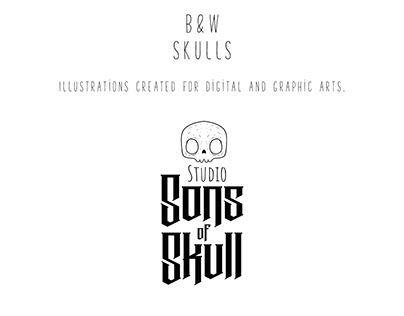 B&W Skulls