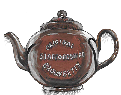 The Staffordshire Brown Betty teapot illustration