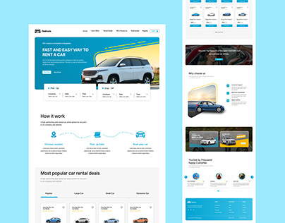 Car rental website - Concept design