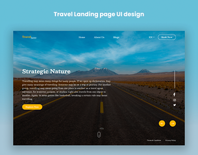 An Inviting Travel Landing Page UI Design
