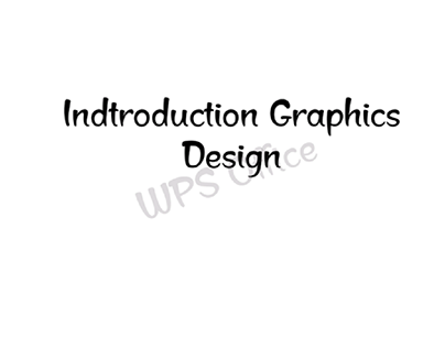 Introduction To Graphics Design