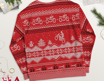Motorcycle "Ugly" Christmas Sweater