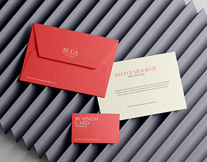Free Invite with Business Card Mockup