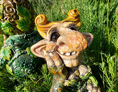 Goblin troll sculpture figure nordic statue giant big