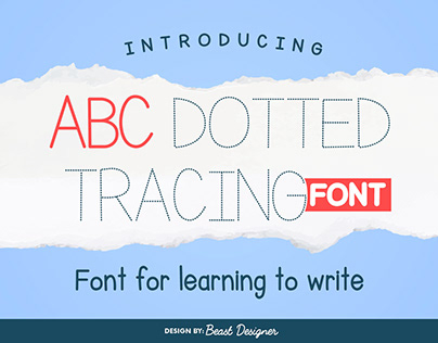 ABC Dotted Tracing Font by Beast Designer