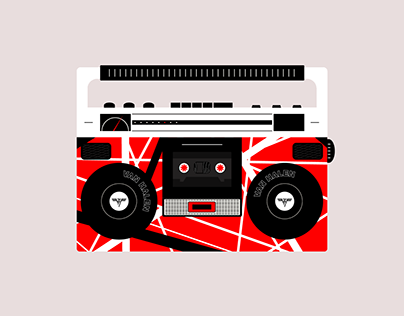 Retro Van Halen Cassette Player Concept