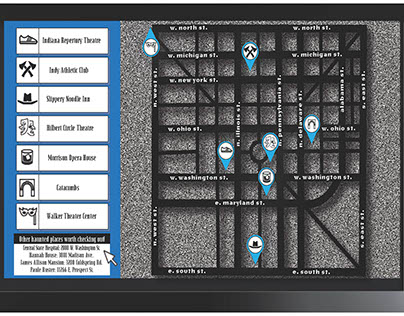Downtown Indianapolis Haunted Walking Map