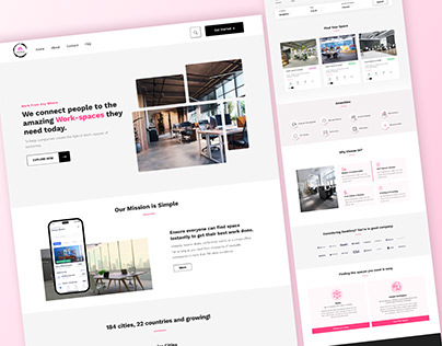 work spaces landing page