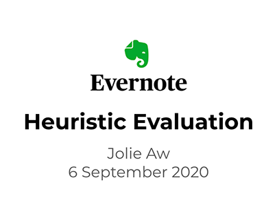 Evernote Heuristic Evaluation