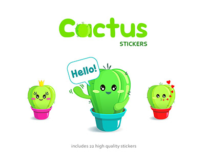 Cactus Lifestyle sticker pack for Messengers