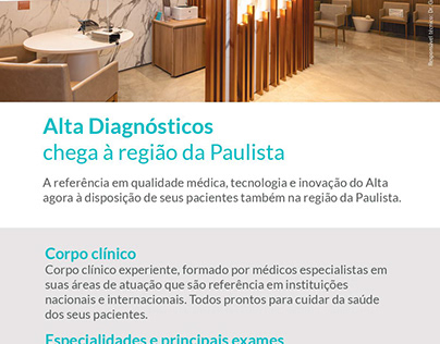 TakeOne - Alta Diagnósticos Paulista @.be comunica