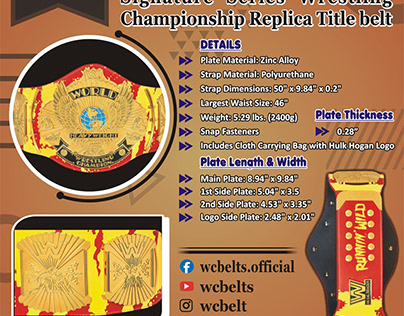 Hulk Hogan “Hulkamania” Signature Series Belt