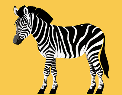Zebra Character Vector design