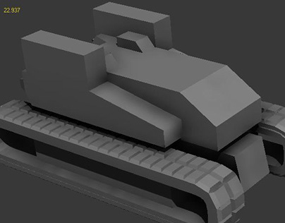 Unmanned Ground Vehicle Low Poly Concept | 3D Model