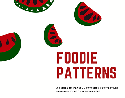 Foodie Patterns. Textile design