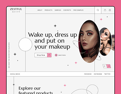 Cosmetics Brand website UI
