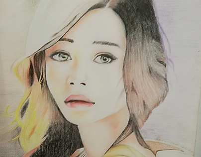 Pencil colored drawing