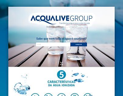 Acqualive landing page