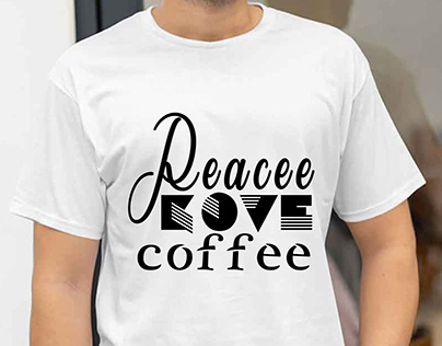 Coffee typography t shirt design