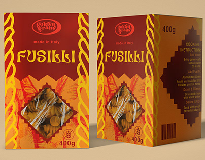 Fusilli pasta packaging design
