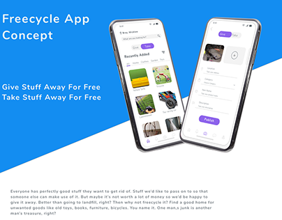 UI/UX Freecycle App concept
