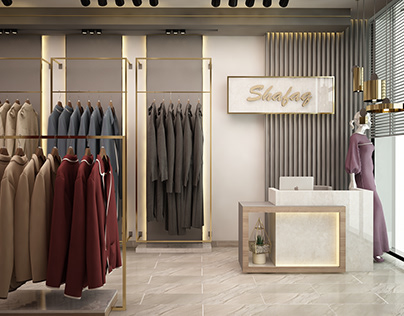 Clothes Store Design ' Gold & Gray '