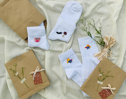 Hand Embroidered Socks
