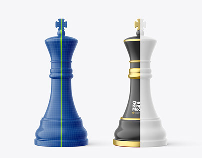 Chess piece Mockups for Yellow Images